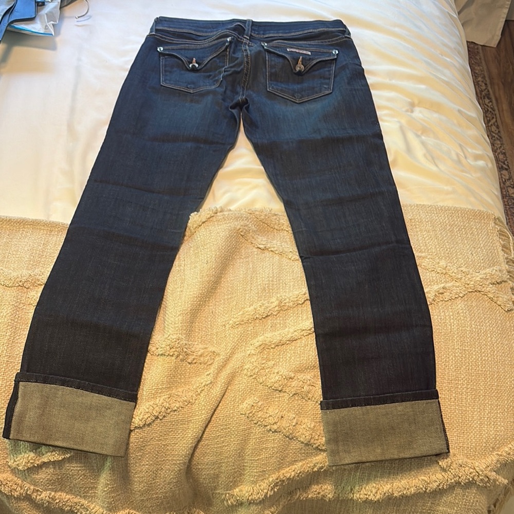 Hudson Jeans Blue Ankle Cropped Denim